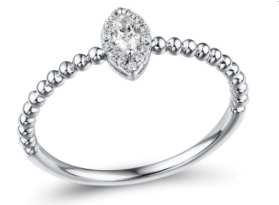 18K White Gold Marquise Ring