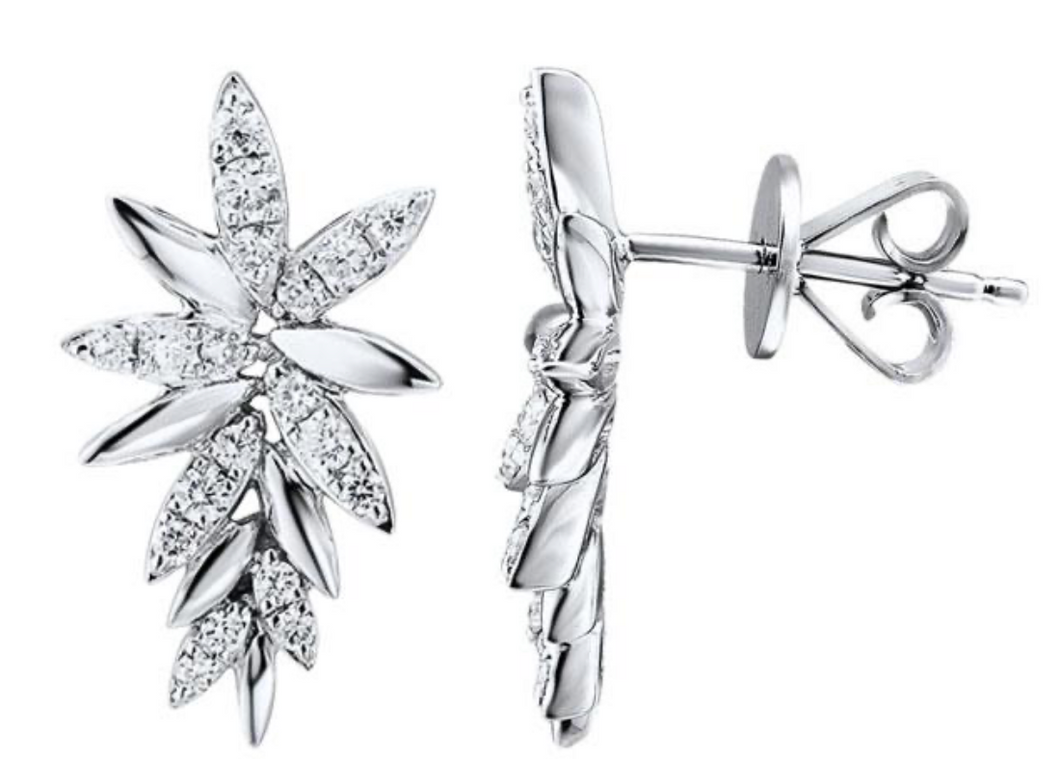 Leafy Diamond Earrings
