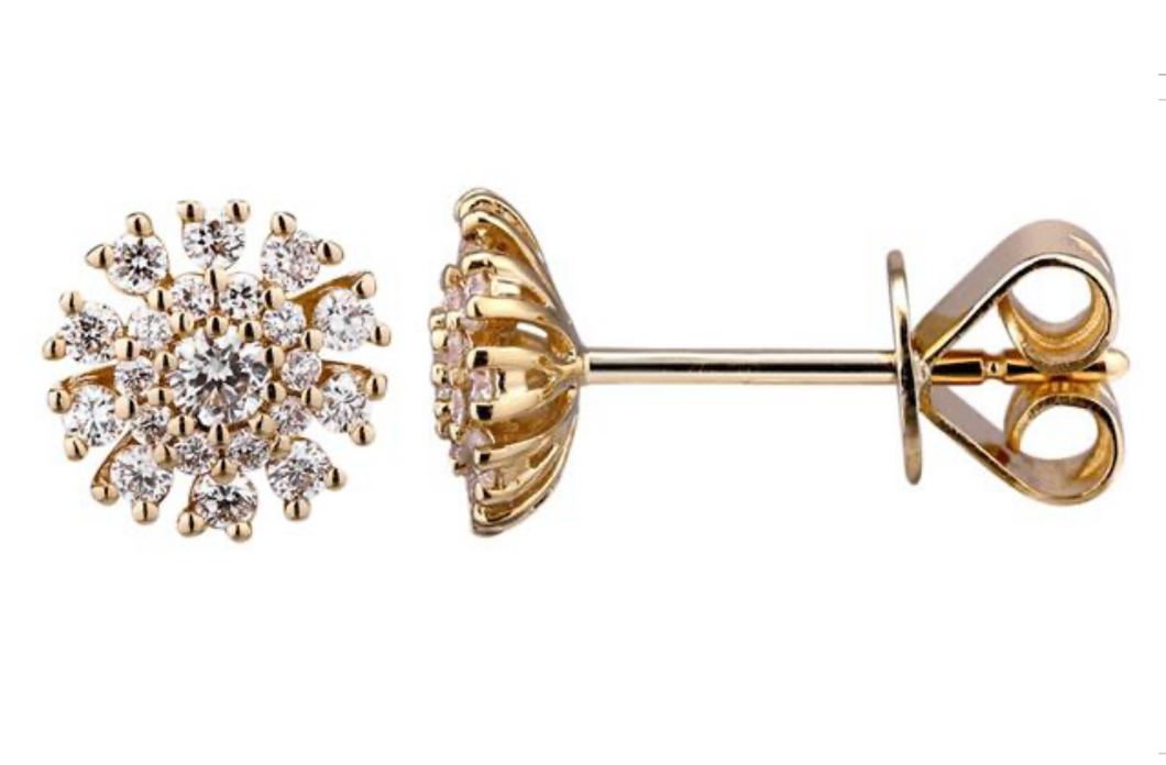 Snowflake Diamond Earrings