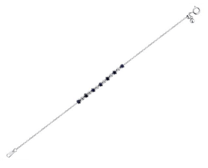 Diamond and Blue Sapphire Bracelet