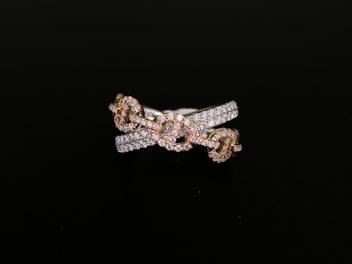 Chain & Line Design Diamond Ring | Zohar Jewels
