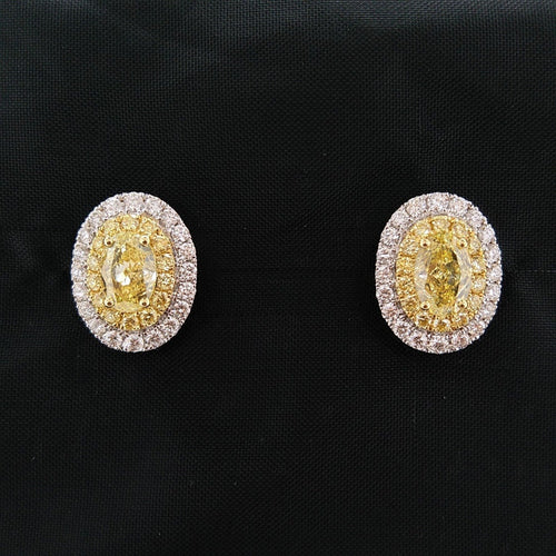 Fancy Yellow Diamond Earring Set | Zohar Jewels